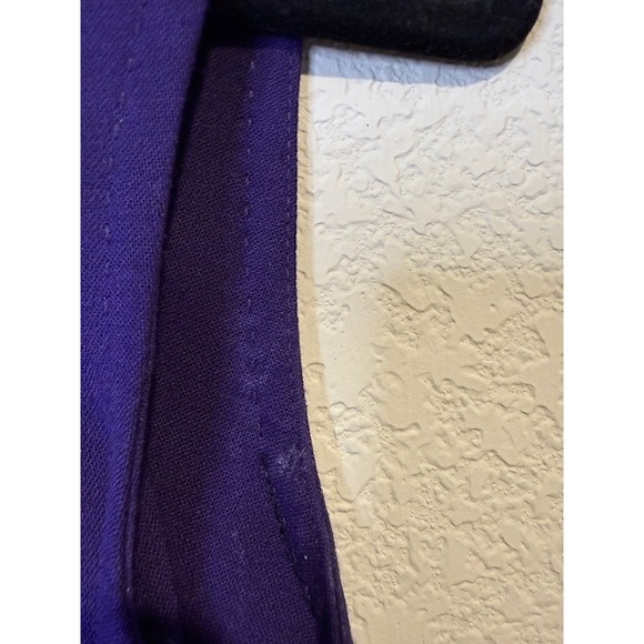 Tory Burch Purple Wool Blend Sleeveless Shift Dress Gold Zip Pockets Size 4 - Picture 8 of 8